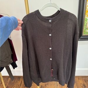 Zara Brown Cardigan Sweater